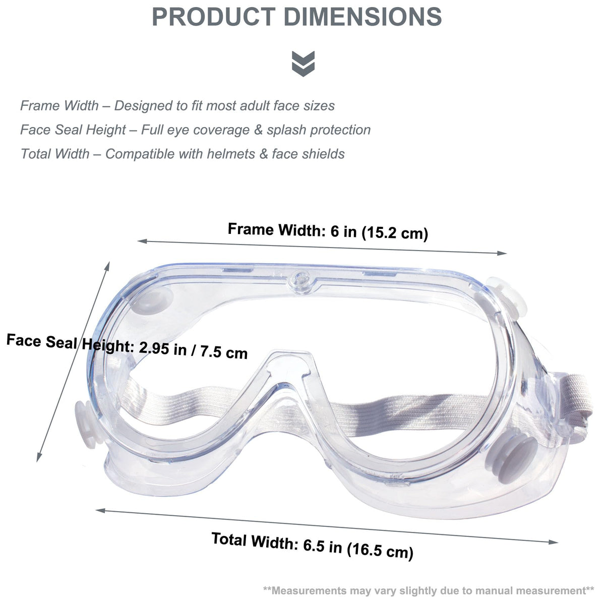 Eyeglasstor dust proof goggles protect eyes on dusty job sites.