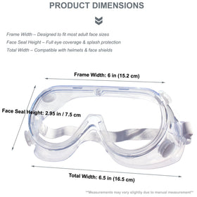 Eyeglasstor dust proof goggles protect eyes on dusty job sites.