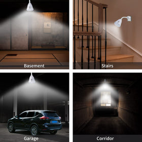 Eyesfon adjustable-arm night light provides angled lighting for stairs and closets.