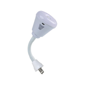 Eyesfon plug-in night light, front view, enhances hallway visibility with motion-activated glow.