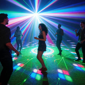Eyeshot party lights create a festive atmosphere for birthdays and karaoke
