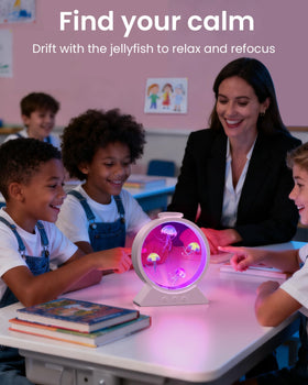 Eyesound Jellyfish Lamp brushless motor runs quietly for near-silent operation.