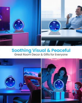 Eyesound Jellyfish Lamp quick setup with water and dish soap for instant ambience.