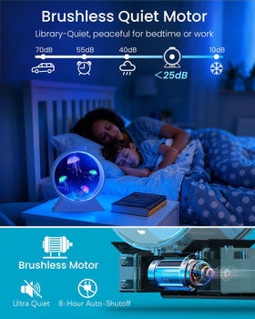 Eyesound Jellyfish Lamp water-flow modes let you tailor movement for calm ambience.