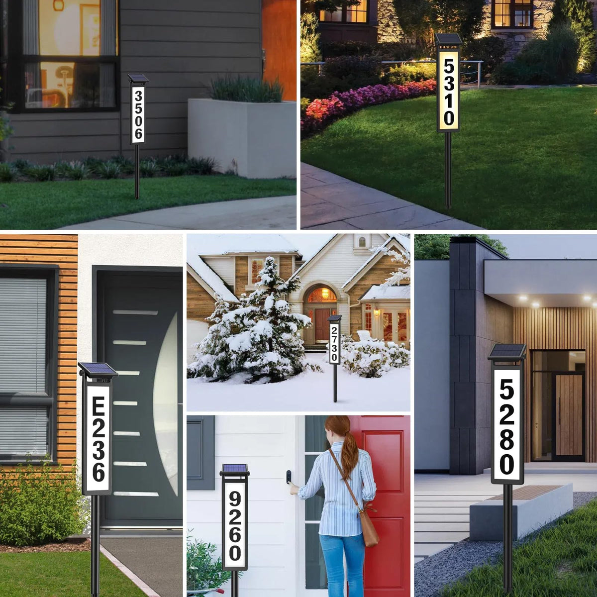 Eyrosa outdoor sign kit includes numbers and letters for flexible addresses.