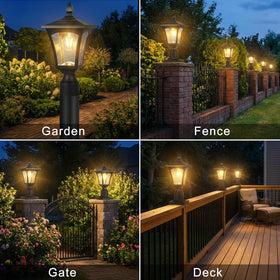 Easy 2-way installation to fit posts or flat surfaces for versatile setup.