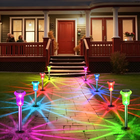 Eyrosa outdoor illumination for walkways keeps paths visible after dark.