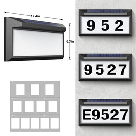 Eyrosa Solar Address Sign accommodates 3-5 digit addresses