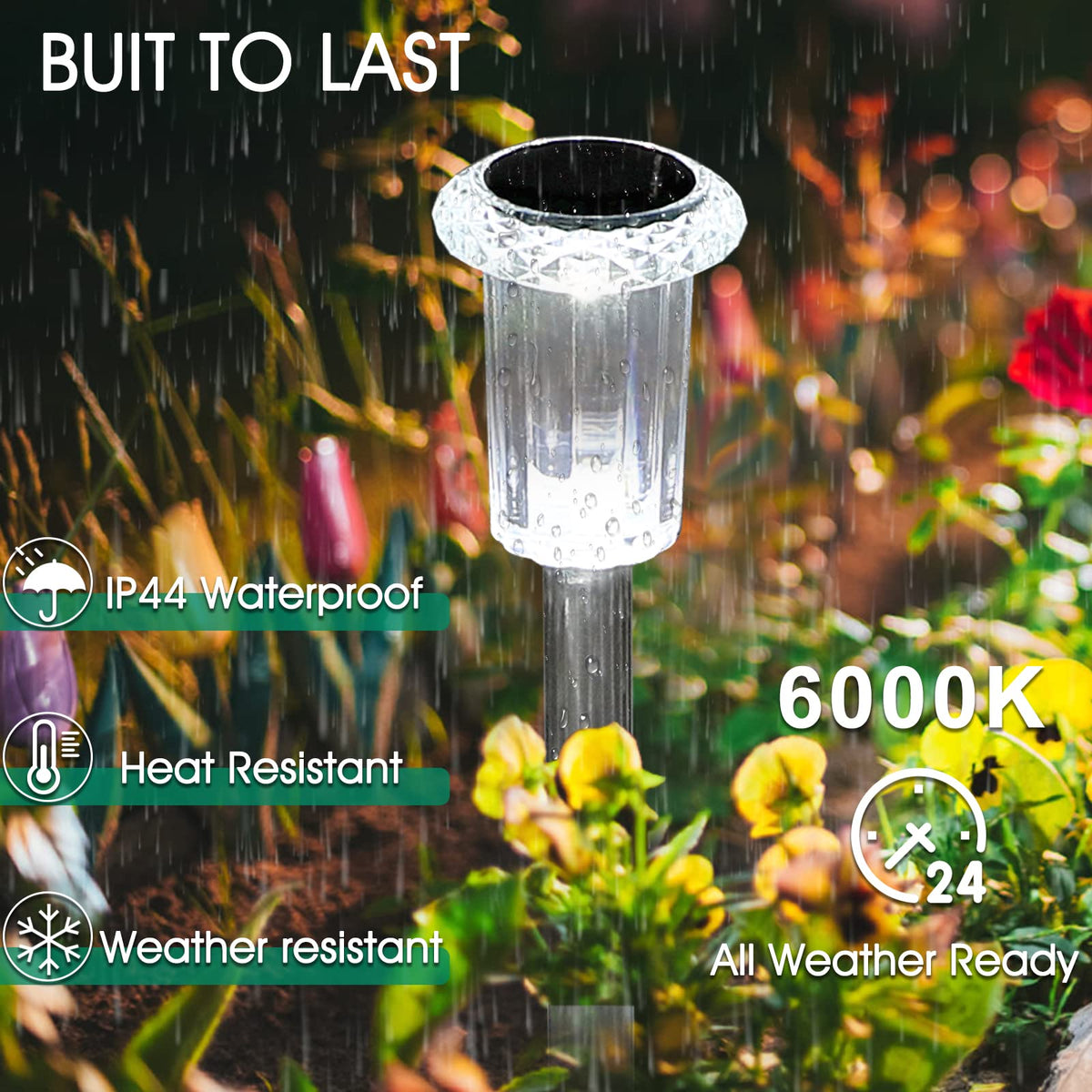 Eyrosa solar light with wiring-free installation highlights easy setup for any garden.
