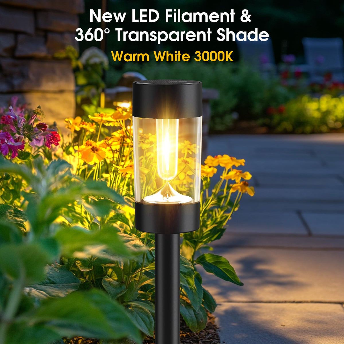 Eyrosa solar light featuring auto on/off for effortless garden illumination