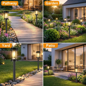 Eyrosa solar pathway lights bright LED bulb for clear walkway lighting.