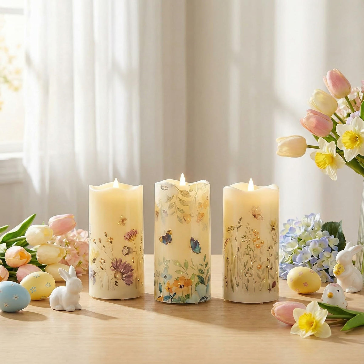 Eywamage decorative candle set perfect for centerpieces and gifts.