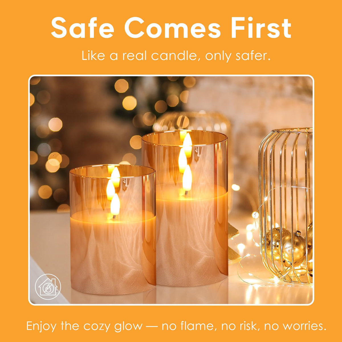 Eywamage battery-powered candle with long life for lasting use