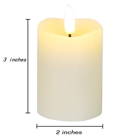Eywamage small 2x3 inch ivory candle enhances compact decor.