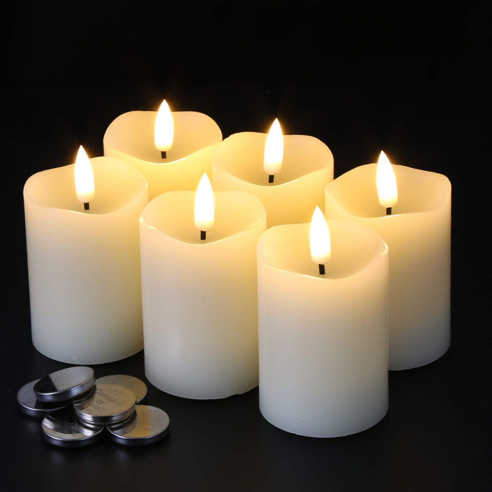 Eywamage ivory flameless votive candle with remote control for easy ambient lighting.