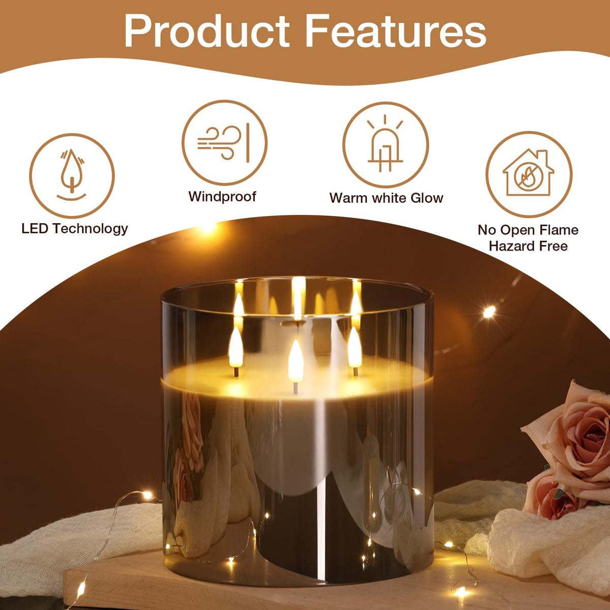 Eywamage safe no-mess candle designed for homes with kids and pets
