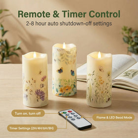 Eywamage flameless candles provide a flame-free option around kids and pets.