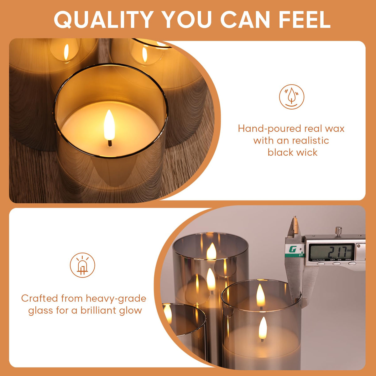 Eywamage long-lasting LEDs and AA batteries sustain hours of glow.