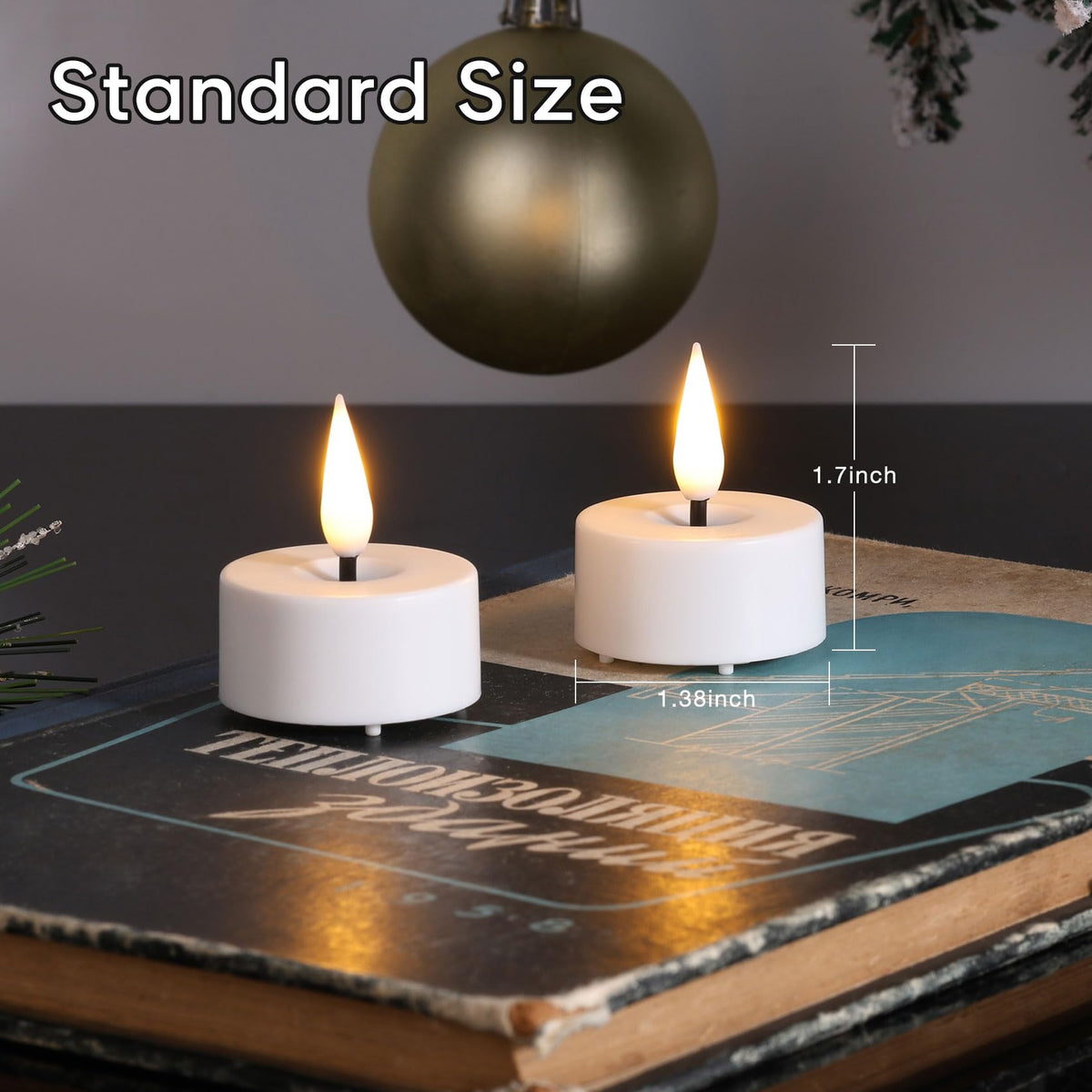 Eywamage tealight with warm glow and included batteries for quick setup