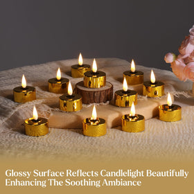 Eywamage tealights create wedding decor ambience with safe glow