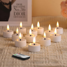 Eywamage white LED tealight with remote control for easy ambiance