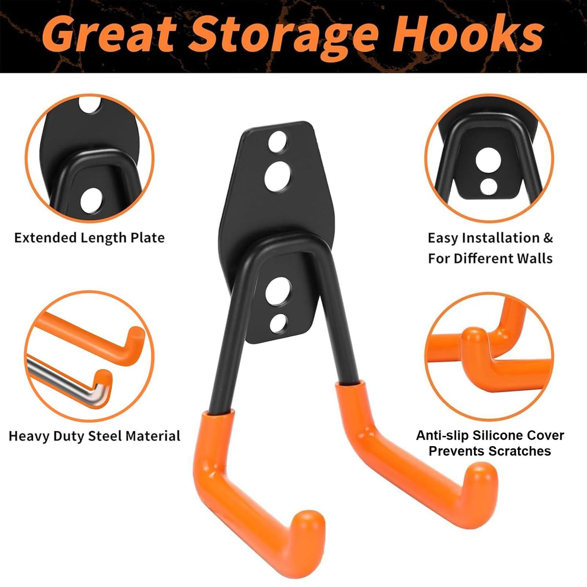 EZ COZY bike hangers securely hold bikes without slipping.