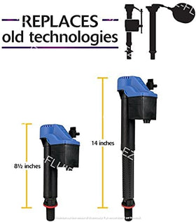EZ-FLUID Korky 528GT adjustable height from 8.5 to 14 inches for versatile installs