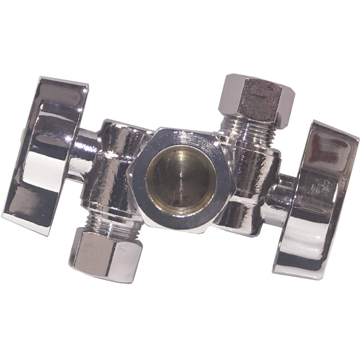 EZ-FLUID quarter-turn handle closeup showing smooth operation for precise shutoff