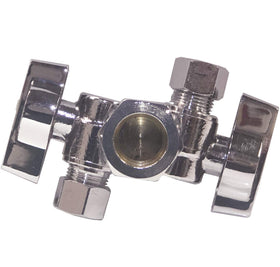 EZ-FLUID quarter-turn handle closeup showing smooth operation for precise shutoff