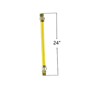 EZ-FLUID corrosion-resistant yellow coating protects the gas line in outdoor setups.