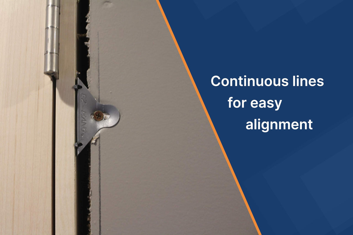 EZ-HANG perfect reveal during installation for a polished look.