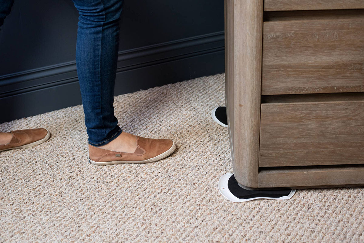 EZ Moves Large Slide on carpet facilitates safer repositioning of sofas and tables.