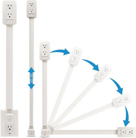 EZ Outlet 180-degree rotating base enables vertical or horizontal setup