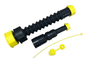 EZ-POUR Hi-FLO 8in spout for fast, clean dispensing from larger cans