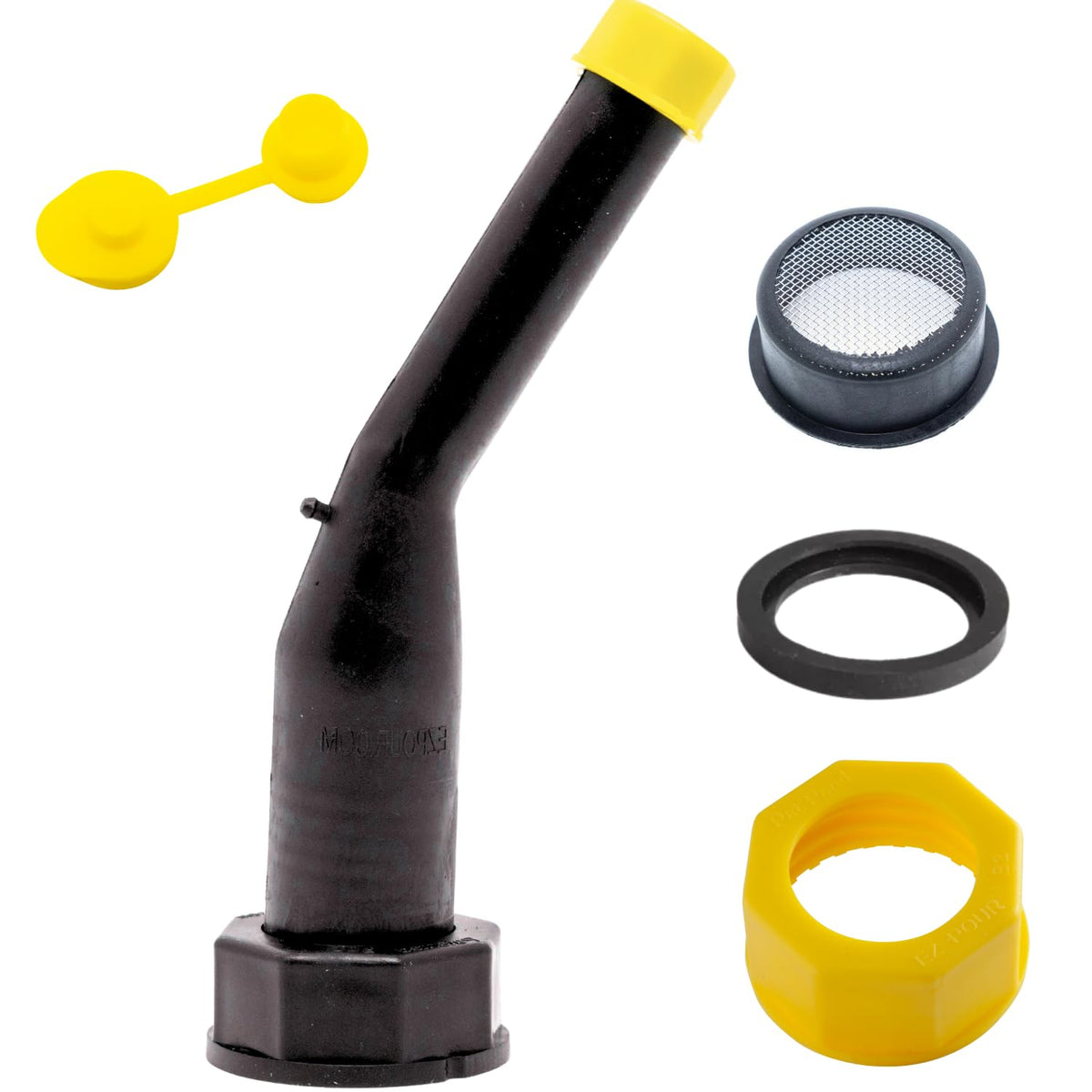 EZ-POUR rigid spout with 45-degree angle for precise pours