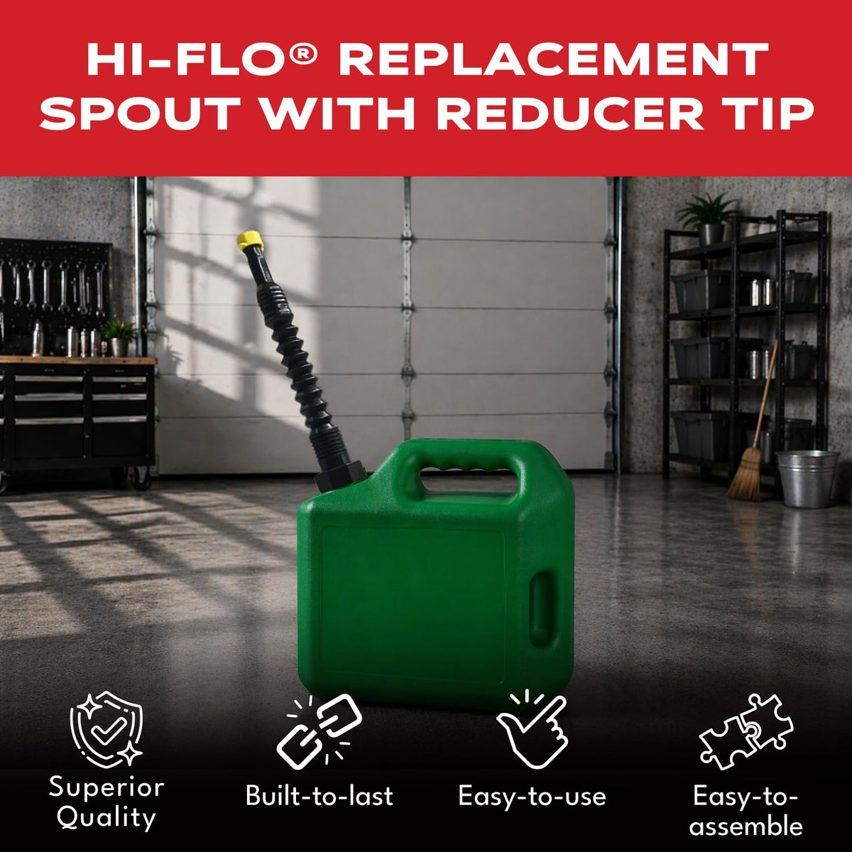EZ-POUR extension 8in reaches hard-to-pour containers