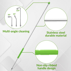 EZALOR 120-degree curved rod reaches high or awkward spots.