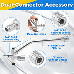 EZALOR 4000 PSI brass connection for durable performance.