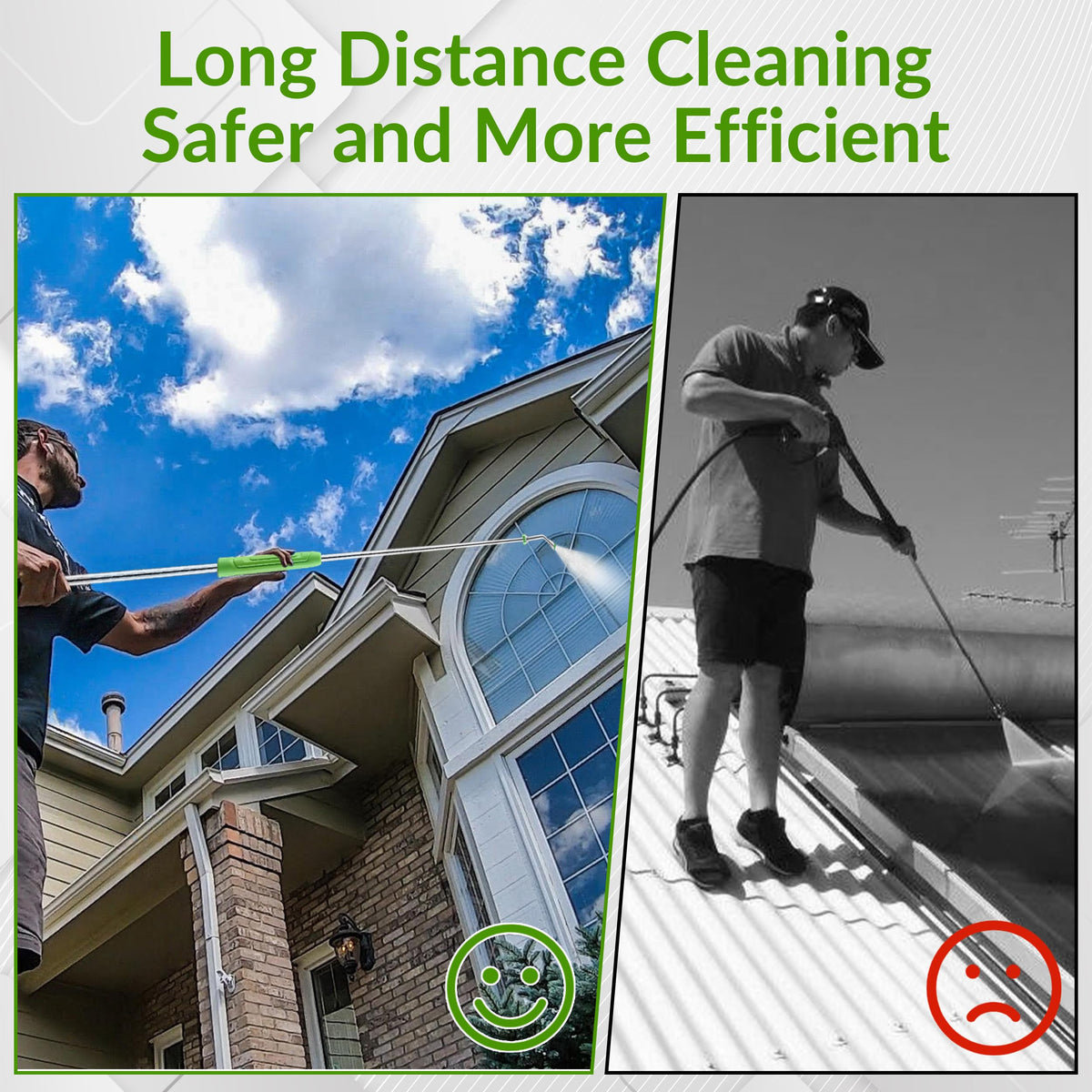 EZALOR ergonomic grip enhances comfort during long cleaning sessions.