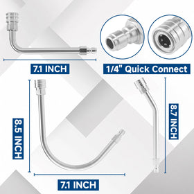 EZALOR extension wand with 120-degree angle reaches tight eaves and corners.