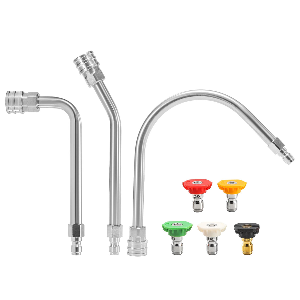 EZALOR extension wand with 30-degree angle extends reach for gutters and roofs.