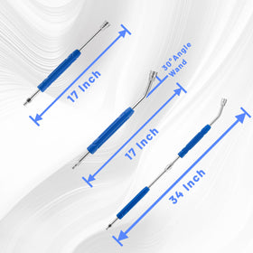 EZALOR extension wand stainless steel and plastic construction resists corrosion.
