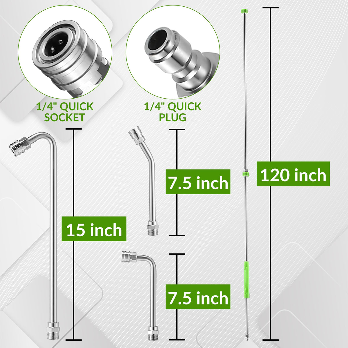 EZALOR M22-to-14mm adapter enables quick-connect compatibility.
