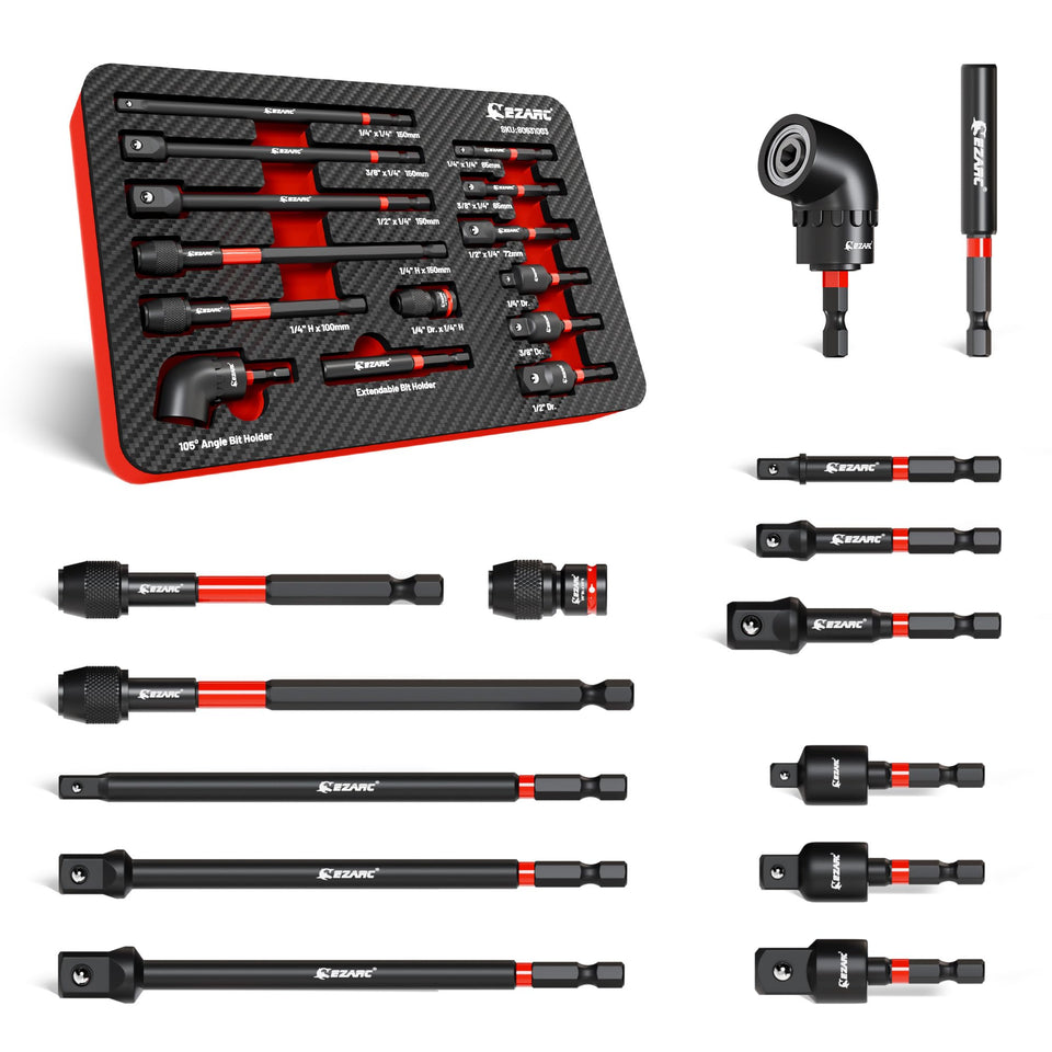 EZARC 14PC set quick-release extension 100mm enables faster bit changes