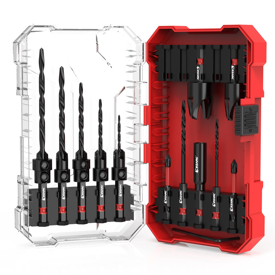 EZARC 15pc countersink set for precise countersinking and pilot holes