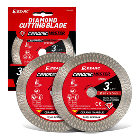 EZARC 3-inch diamond blade porcelain cutting for clean, chip-free tile edges
