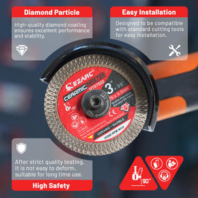 EZARC tile installer blade enables precise, clean tile work