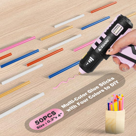 EZARC kit includes 50 mini glue sticks for versatile crafting.