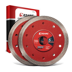 EZARC 5-inch super-thin diamond blade cutting tile with clean edges