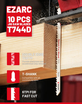 EzARC 6TPI wood blade delivers efficient cutting for thick stock.